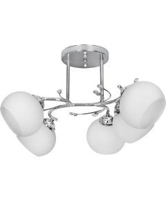 Classic chandelier pendant ceiling lamp Activejet IRMA nickel 5xE27 for living room