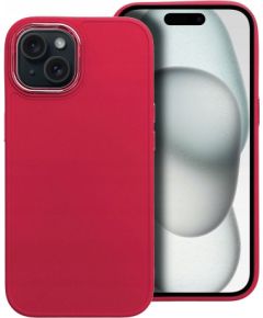 Силиконовый задний чехол Fusion Frame для Apple iPhone 15 Plus пурпурный
