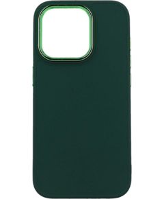 Силиконовый задний чехол Fusion Frame для Apple iPhone 15 Pro зеленый