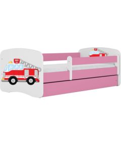 Gulta Babydreams - Ugunsdzēsēju mašīna, rozā, 160x80, ar atvilktni