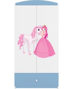 Drēbju skapis Babydreams - Princese un zirgs, zils