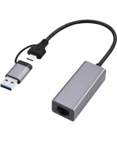 Gembird A-USB3AC-LAN-01 USB 3.1 + type-C Gigabit network adapter, space grey