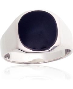 Серебряное кольцо #2101724_ON, Серебро 925°, Оникс, Размер: 21, 5.9 гр.