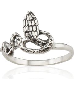 Серебряное кольцо #2101486(POx-Bk), Серебро 925°, оксид (покрытие), Размер: 19.5, 2.6 гр.