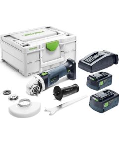 Akumulatora leņķa slīpmašīna Festool AGC 18-125 5,0 EBI-Plus;  18 V; 2x5,0 Ah akum.