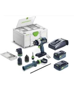 Urbjmašīna-skrūvgriezis Festool QUADRIVE TPC 18/4 5,0/4,0 I-Set/XL;  18 V; 5,0 Ah + 4,0 Ah akum.