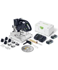 Leņķzāģis Festool SYMMETRIC SYMC 70 4,0 EBI-Plus;  18 V; 2x4,0 Ah akum akum.