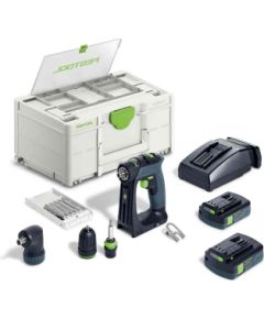 Urbjmašīna-skrūvgriezis Festool CXS 18 C 3,0-Set 18 V; 2x3,0 Ah akum.