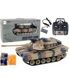 Import Leantoys USA M1A2 RC 1:18 Remote Controlled Sand Tank