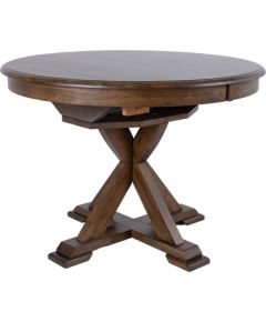 Dining table JAMES D106+46xH76cm, rustic oak