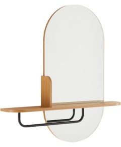 Mirror AALBORG with self 92x15xH93cm, oak