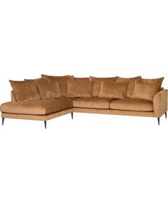 Corner sofa LARTES left corner, brown