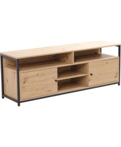 TV table STUDY 150x40xH54cm, oak/black