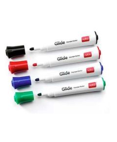 NOBO Glide Markers, mix colours, 4 pcs.