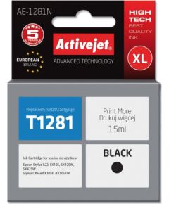 Activejet AE-1281N ink (replacement for Epson T1281; Supreme; 15 ml; black)