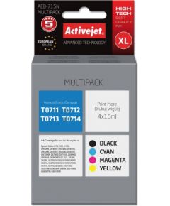 Activejet AEB-715N ink (replacement for Epson T0715; Supreme; 4 x 15 ml; black, magenta, cyan, yellow)