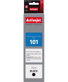 Activejet Ink AE-101BK Ink Bottle for Epson Printer, Replacement Epson 101; Supreme; 70 ml; black