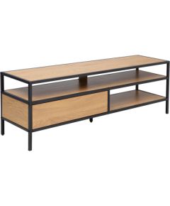 ТВ-стол HEDVIG 120x33xH40см, ясень/чёрный
