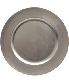 Decorative plate GLOW D33cm, silver