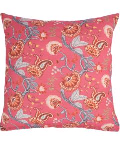 Cushion LONETA 45x45cm, flowers on pink base