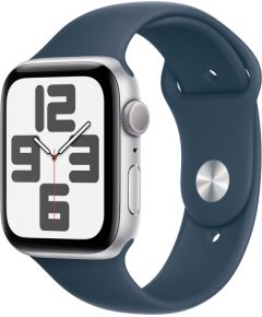 Apple Watch SE GPS 44mm Silver Aluminium Case with Storm Blue Sport Band - S/M