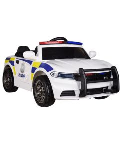 Bērnu vienvietīgs policijas elektromobilis JC 666, balts
