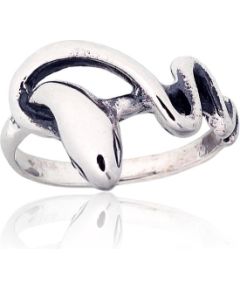 Серебряное кольцо #2101879(POx-Bk), Серебро 925°, оксид (покрытие), Размер: 18.5, 3.1 гр.