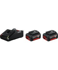 Bosch 2x GBA 18V 4.0Ah + GAL 18V-40 - 1600A019S0 lādētājs + 2 akumulatori