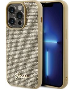 Guess PU Disco Script Metal Case Защитный Чехол для Apple iPhone 15 Pro Max