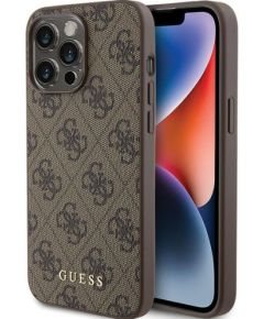 Guess PU 4G Metal Logo Case Защитный Чехол для Apple iPhone 15 Pro Max