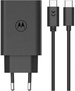 Motorola Charger TurboPower 68 GaN  w/ 6.5A USB-C cable, Black