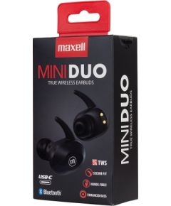 MAXELL MINI DUO Wireless in-ear headphones with charging case Black