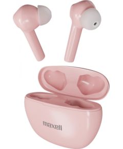 Maxell Dynamic+ wireless headphones with charging case Bluetooth pink