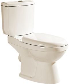 WC pods Gotland Irida ar horizonālo izvādu, 3/6l, ar  PP Soft Close vāku, ūdens padeve no apakšas, Ivory krāsa