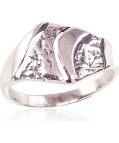 Серебряное кольцо #2100922(POx-Bk), Серебро 925°, оксид (покрытие), Размер: 17.5, 2.4 гр.