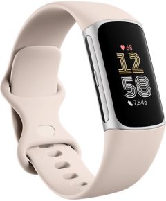 Fitbit Charge 6, porcelain/silver