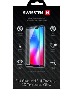 Swissten Ultra Durable Full Face / Full Glue Tempered Glass Premium 9H Защитное стекло Samsung Galaxy A72 Черное