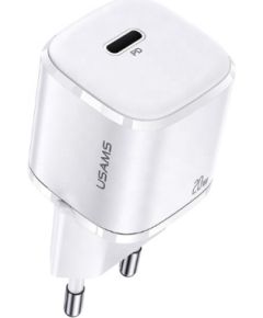 USAMS Ład. siec. 1xUSB-C T36 mini 20W (only head) PD3.0 Fast Charging biały|white CC124TC02 (US-CC124)