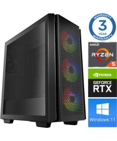 INTOP Ryzen 5 5600X 32GB 480SSD M.2 NVME RTX4060Ti 8GB WIN11Pro