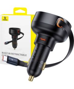 Car Charger Baseus Enjoyment Pro with cable USB-C, 60W (Black)