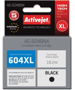 Activejet AE-604BNX printer ink for Epson (replacement Epson 604XL C13T10H14010) yield 500 pages; 18,2 ml; Supreme; black