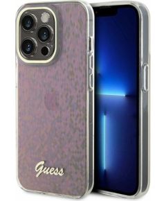 Guess IML Faceted Mirror Disco Iridescent Case Aizsargapvalks Priekš iPhone Apple 15 Pro