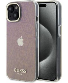 Guess IML Faceted Mirror Disco Iridescent Case Aizsargapvalks Priekš iPhone Apple 15