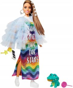 Lalka Barbie Mattel Extra Moda - The Stars z krokodylem (GRN27/GYJ78)