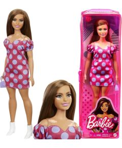 Lalka Barbie Barbie Barbie Lalka Fashionistas 171 Czerwona sukienka w grochy GRB62 MATTEL