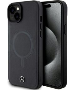 3MK Mercedes Smooth Leather MagSafe Back Case Защитный Чехол для Apple iPhone 15 Plus