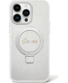 Guess Ring Stand Script Glitter MagSafe Back Case Защитный Чехол для Apple iPhone 15 Plus