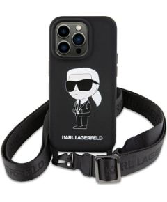 Karl Lagerfeld Crossbody Silicone Ikonik Back Case Защитный Чехол для Apple iPhone 15