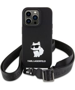 Karl Lagerfeld Crossbody Silicone Choupette Back Case Защитный Чехол для Apple iPhone 15