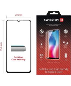 Swissten Full Face Tempered Glass Aizsargstikls Pilnam Ekrānam Samsung Galaxy A10 Melns